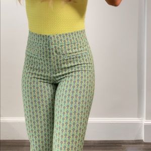 Zara floral cropped pant